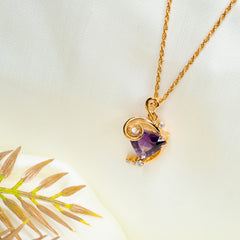 Amethyst gold spiral